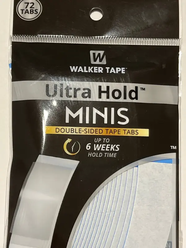 Walker Tape Ultra Hold Minis Double-Sided Tape Strips – 72pc/Bag, Professional-Grade, Long-Lasting Adhesive for Hair Extensions 1