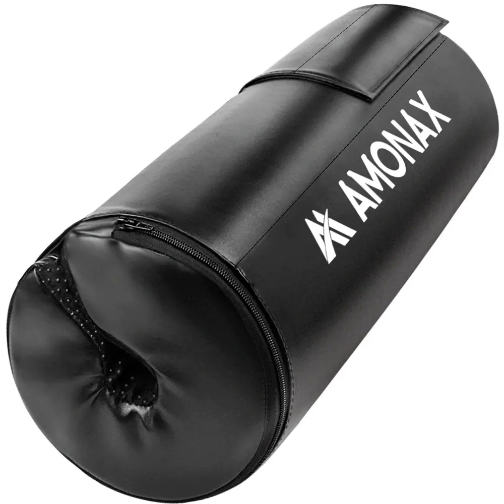 Thick Barbell Pad for Hip Thrust with Leather Cover - Black