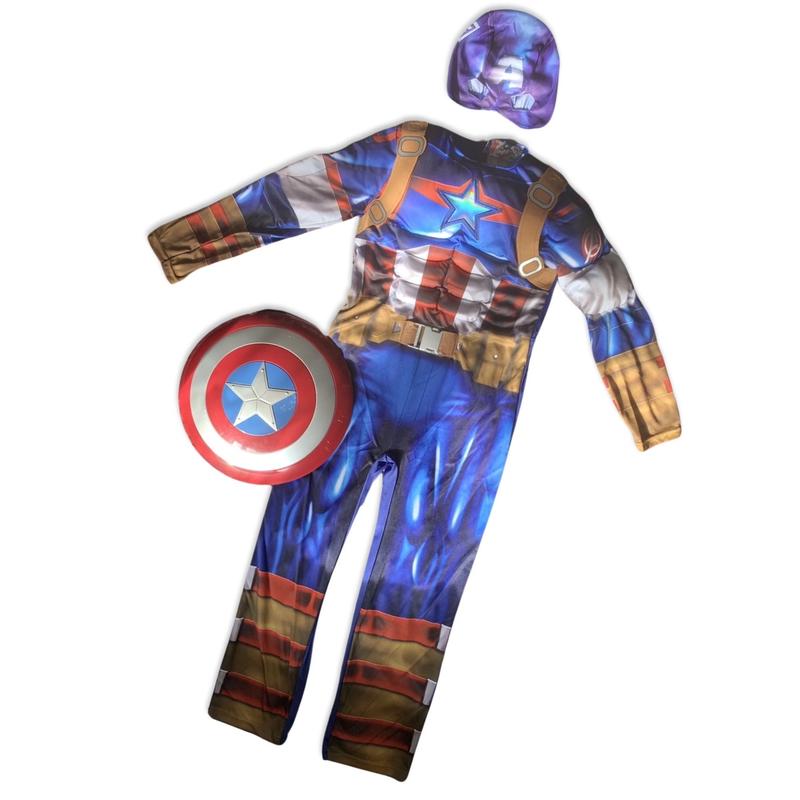 Product Introduction of Boys Captain A Fancy Dress Suit with Shield Size 9-10 Years Old Only 1