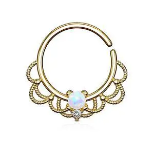 OPAL FILIGREE BENDABLE HOOP - 10MM