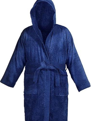 Men's & Ladies House Bathrobe Shawl 100% Egyptian Cotton Terry Towelling Hooded Luxury Robe Collar Dressing Gown Unisex Comfort Comfortable babylon Womenswear Light Summer Loungewear Plush Pockets Nightwear Soft Women Underwear Lady 6