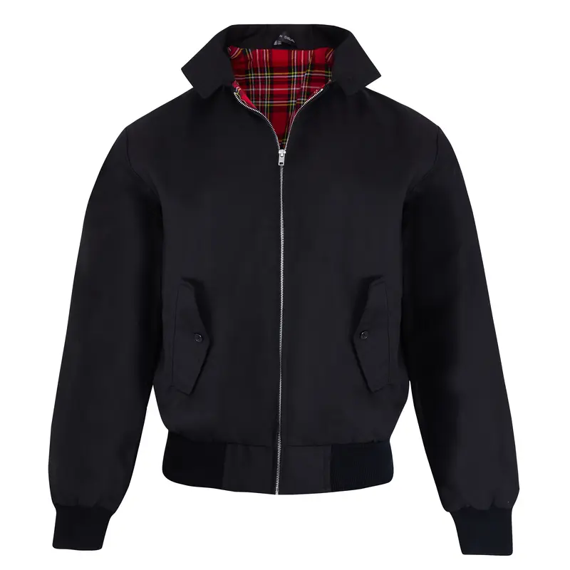 Mens New Bomber Zipper Jacket Coat Menswear Fashion Top Retro 1970's Scooter MOD Top Casual Classic Plain Collared Fitted Long Sleeves 1