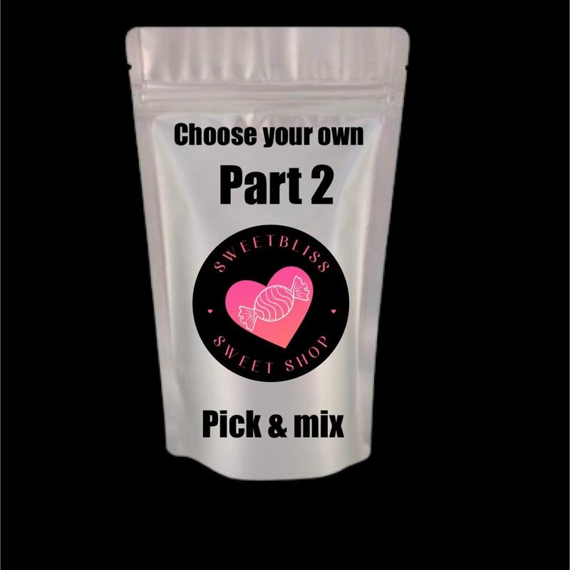 Choose your own Part2 Each Choice is 100g Select min 3 or more for Delivery Custom Pick n mix Candy Jelly Filled Marshmallows, Liquorice Toffees, pontefract cakes, cream rock and more 1