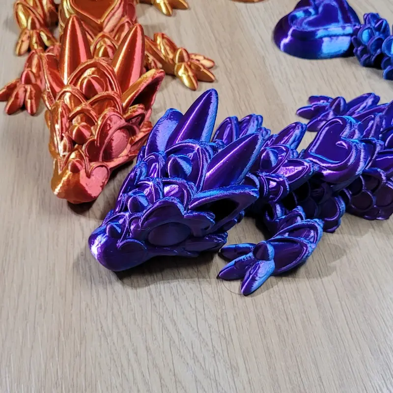 Heart Dragon  - Articulated & Flexible 3D Printed CinderWing3D Magical Shiny Ornaments Gift 7
