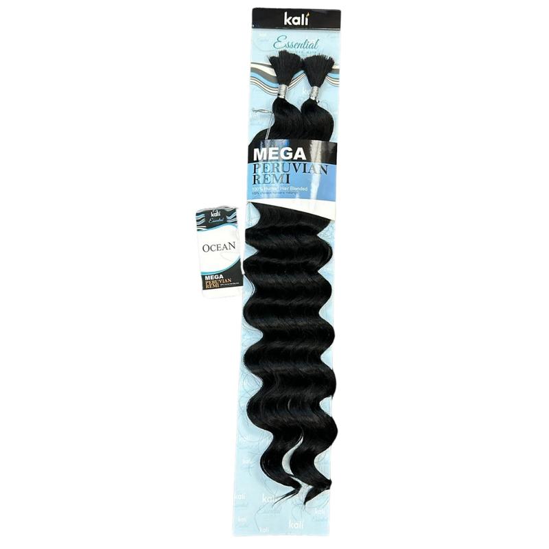 Aftress Kali Essential 100% Human Hair Blended Mega Peruvian Boho Ocean Bulk 1