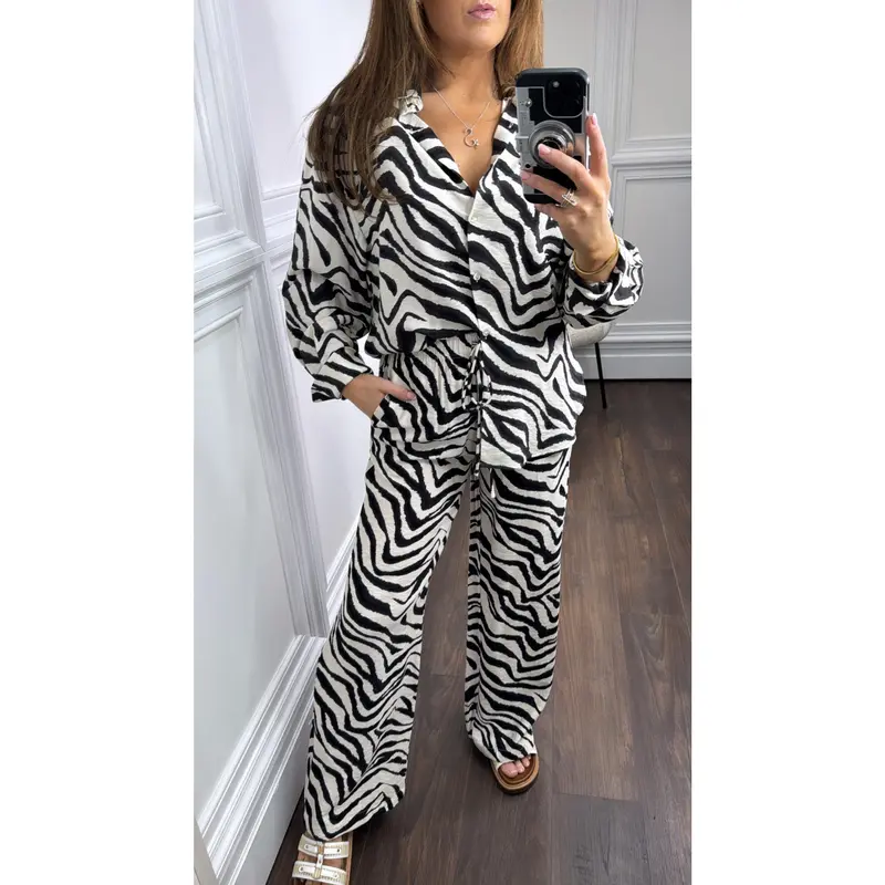 MARA black zebra print co-ord 1