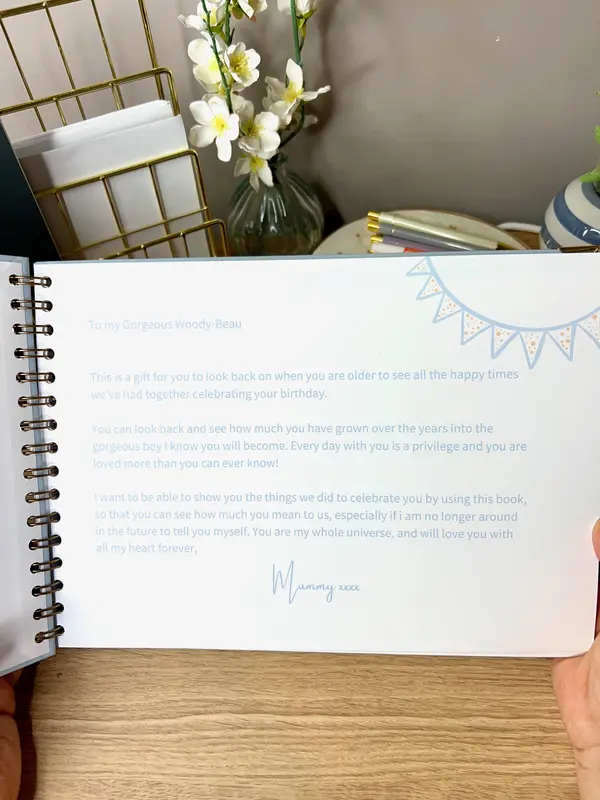Isla & Boe Enchanting Birthday Memories Book - Personalized Keepsake for Baby's First Birthday 5