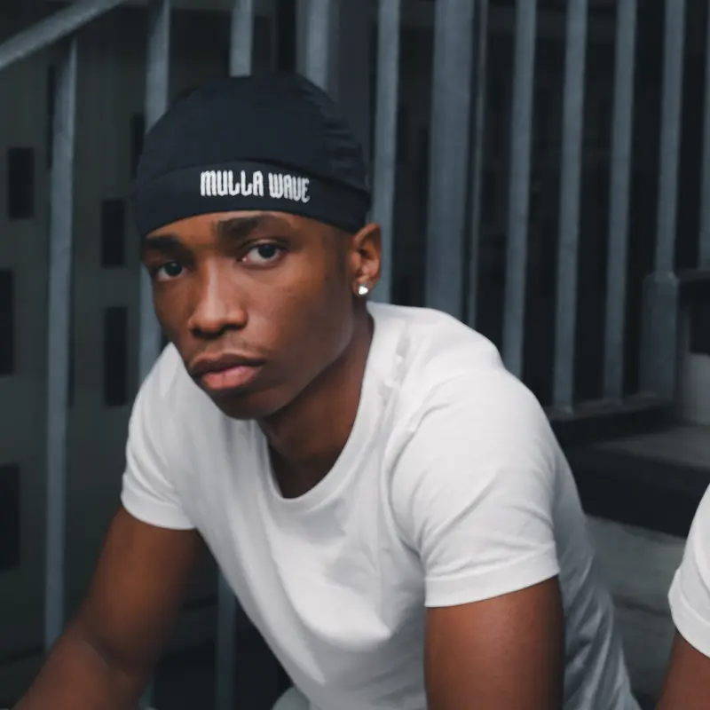 MULLA WAVE (BLACK) skull cap 1