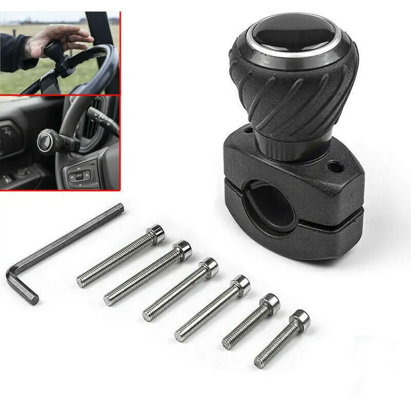 Power Steering Wheel Aid Car Truck Lorry Handle Assister Knob Spinner Ball Black 1