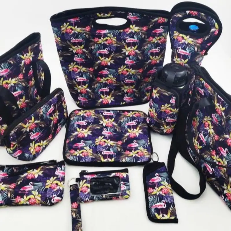 Neoprene products - water Bottle Holder, tote bag, lunch bags, sunglass holder, wine bottle case and more Drinkware Lightweight upto 75% off 3