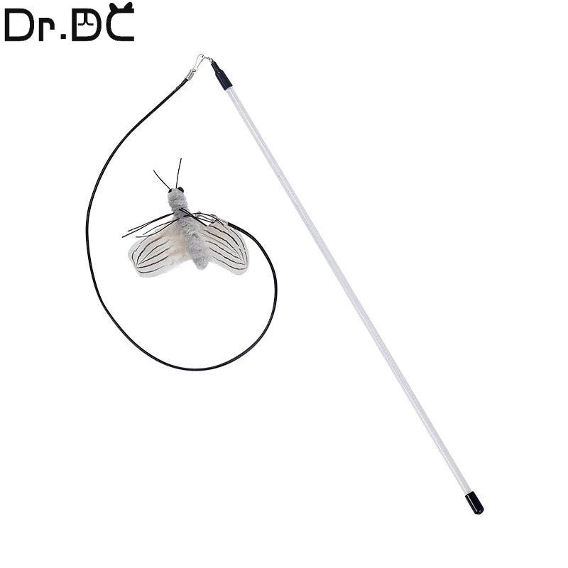 Dr. DC Interactive Cat Toy - Dragonfly Feather Teasing Stick with Wire for Fun Play | Pet Accessories for Cats 4