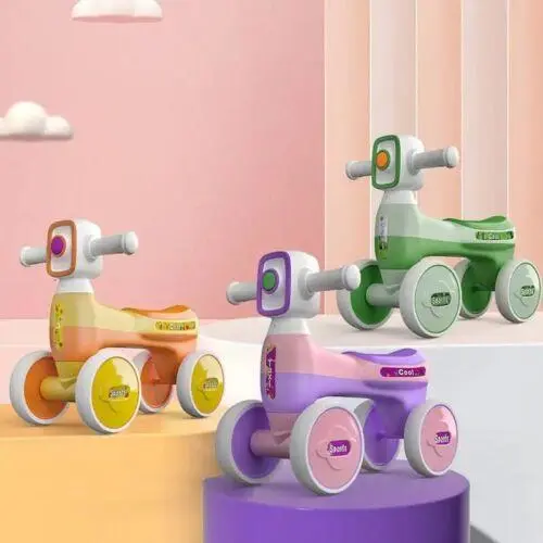 Baby sliding Balance Bike Toddler First Bike No Pedal Infant Baby Walker Riding with Music. 2