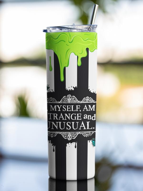 I Myself, am Strange And Unusual, 20oz Tumbler Cup, Insulated Tumbler, Beetle J Quote, 20oz Tumbler, Be Different Design, 20oz Skinny Tumbler, Cup, Bottle, Drinkware, Cup, Insulated Tumbler. 1