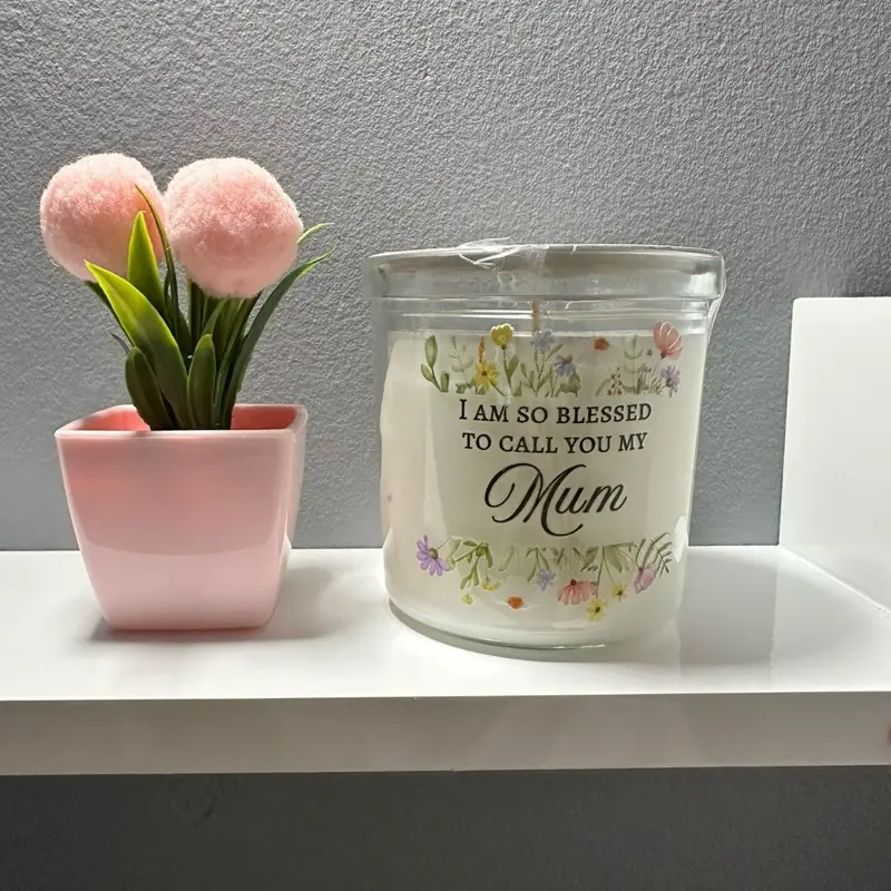 Blessed Candle Design - Perfect Mother's Day Gift for Home Decor - Ornaments Vanilla Decoration