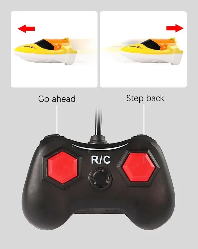 Kids Mini RC Boat 2.4G Wireless Remote Control Speedboat Toys for Kids Light Ship Electric Yacht Model Children Toy 5