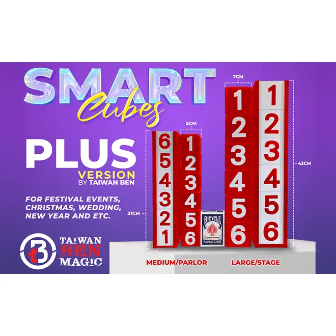 Smart Cubes PLUS RED (Medium / Parlor) by Taiwan Ben - Trick 0
