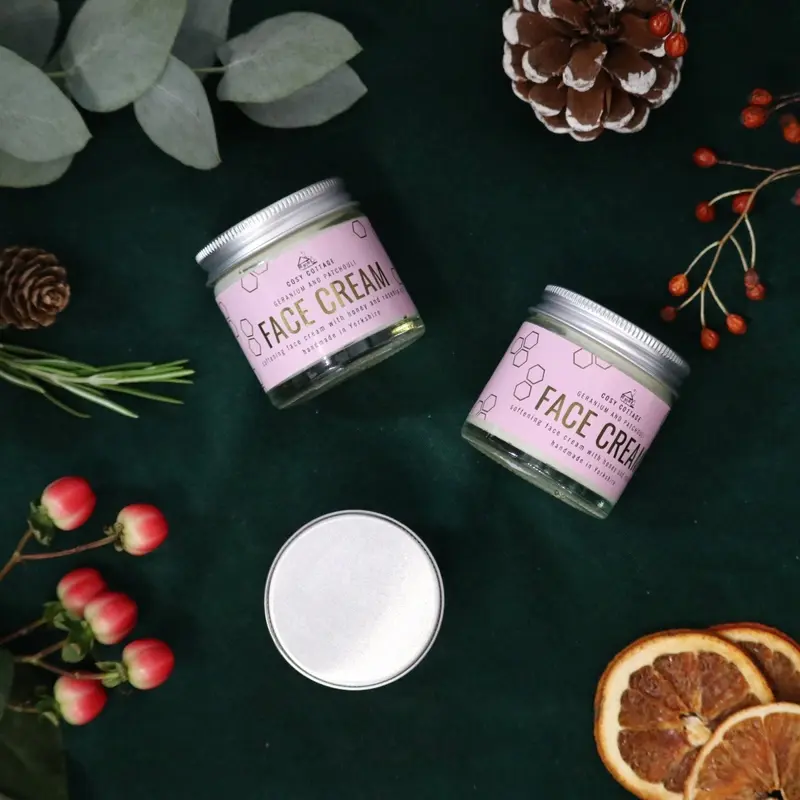 Honey & Rosehip Oil Natural Face Cream with Geranium & Patchouli 60ml 0
