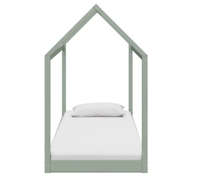Taylor Kids Wooden Bed Single House, Pastel Green 4