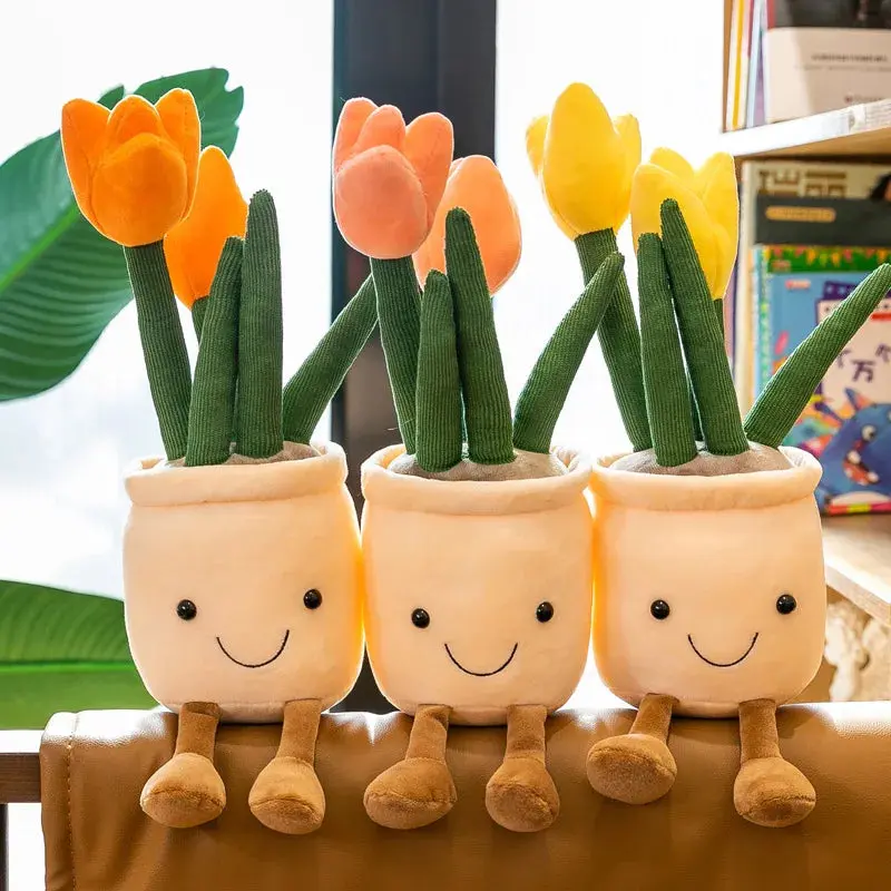 Lifelike Tulip Succulent Plush Toy - Home Decor