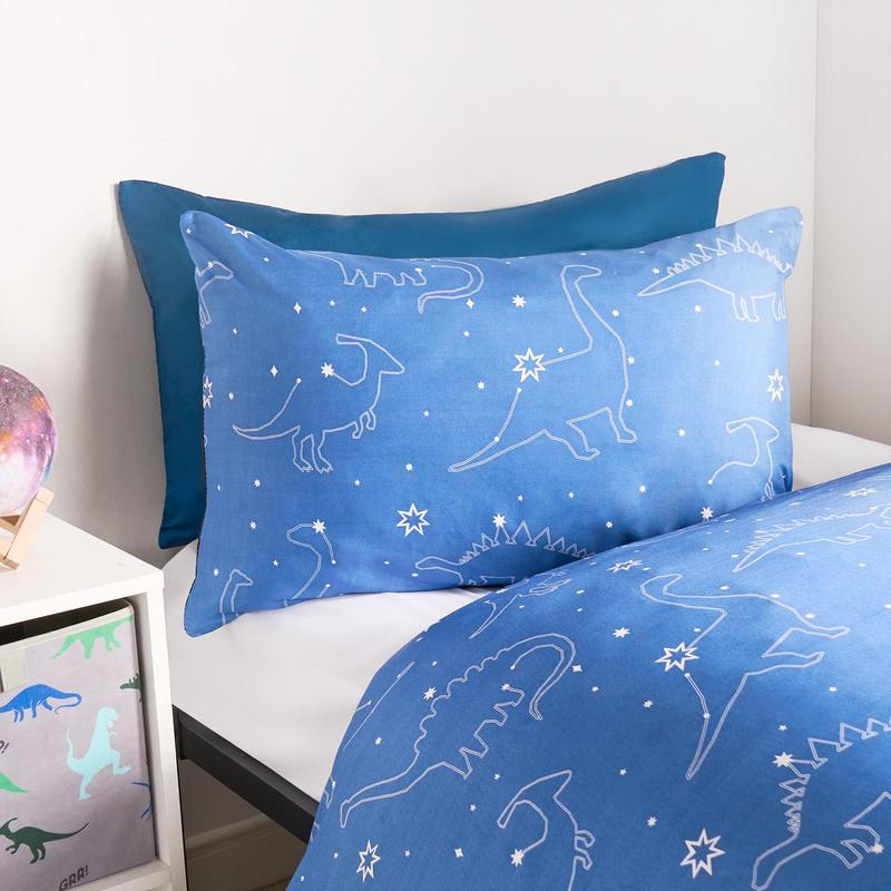 OHS Space Duvet Cover Bedding Set Pillowcases Dino Reversible Quilt 3
