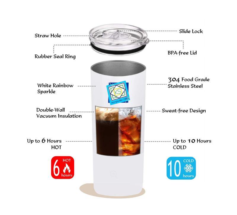 Apocalyptic Gamer's Life 20oz Skinny Tumbler (Drinkware Flask) Insulated Stainless Steel with reusable airtight insulation lid and plastic or metal straw 1