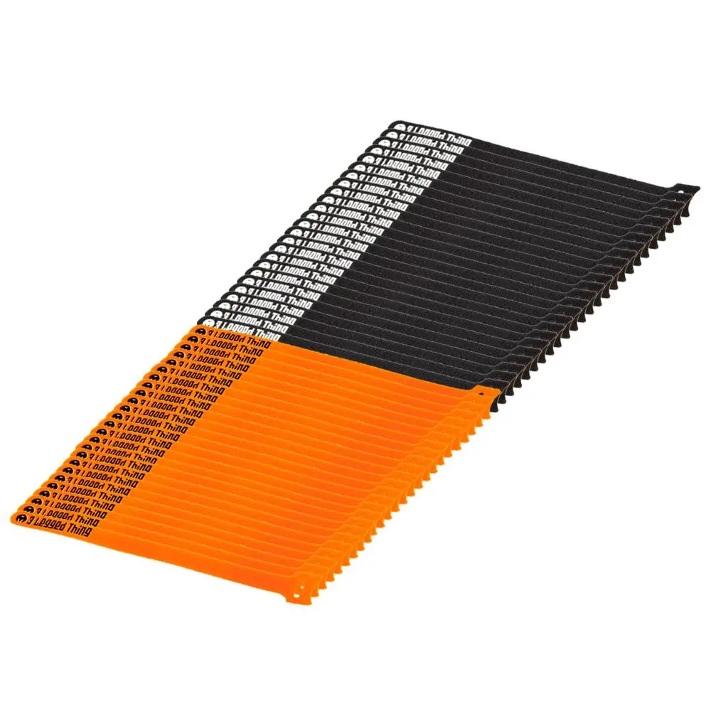 3 Legged Thing  Reuseable Cable Ties 50 Pack Mixed (25 Black & 25 Orange)