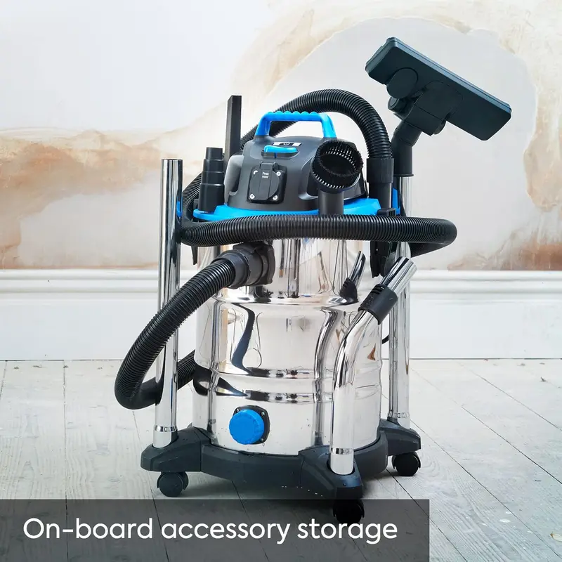 Borderless Brilliance: The Future of Cleaning!. Wet & Dry Cleaner, with Power Take Off Socket, 30 Litre Capacity, 1500W. Purchase of This Product Will Be Given A Beautiful Gift. 7