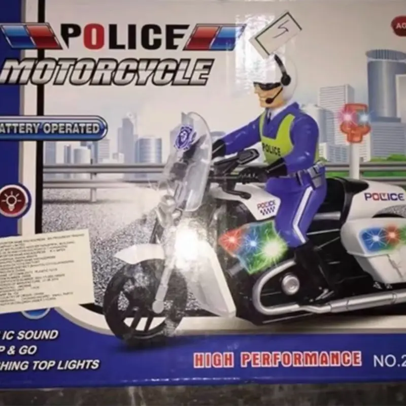 2688B Light Up Police Motorbike for kids