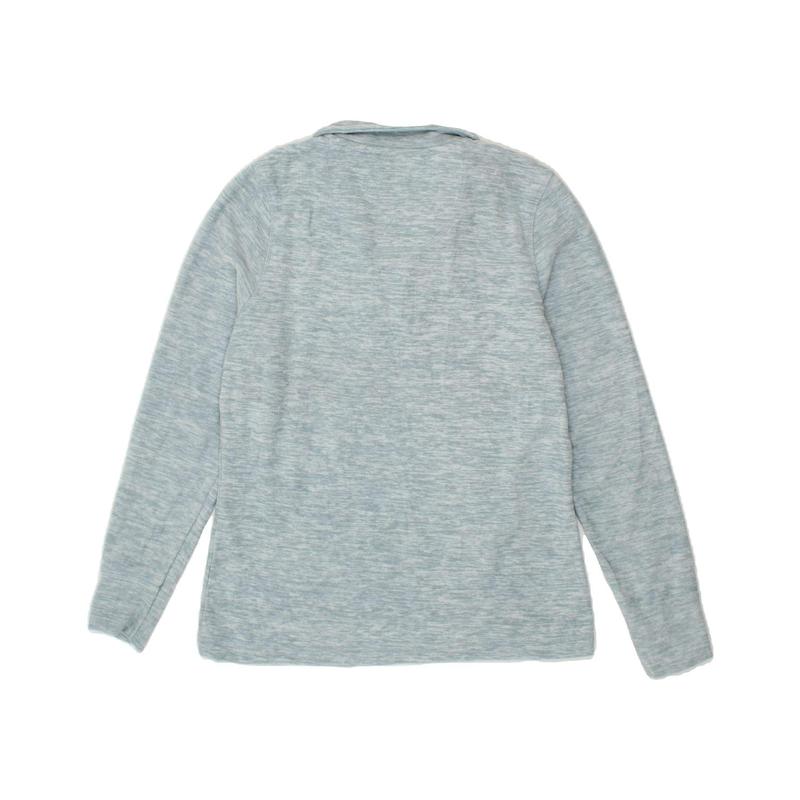Pre-Owned Vintage WEIRD FISH Womens Zip Neck Fleece Jumper UK 12 Medium Blue Flecked 2