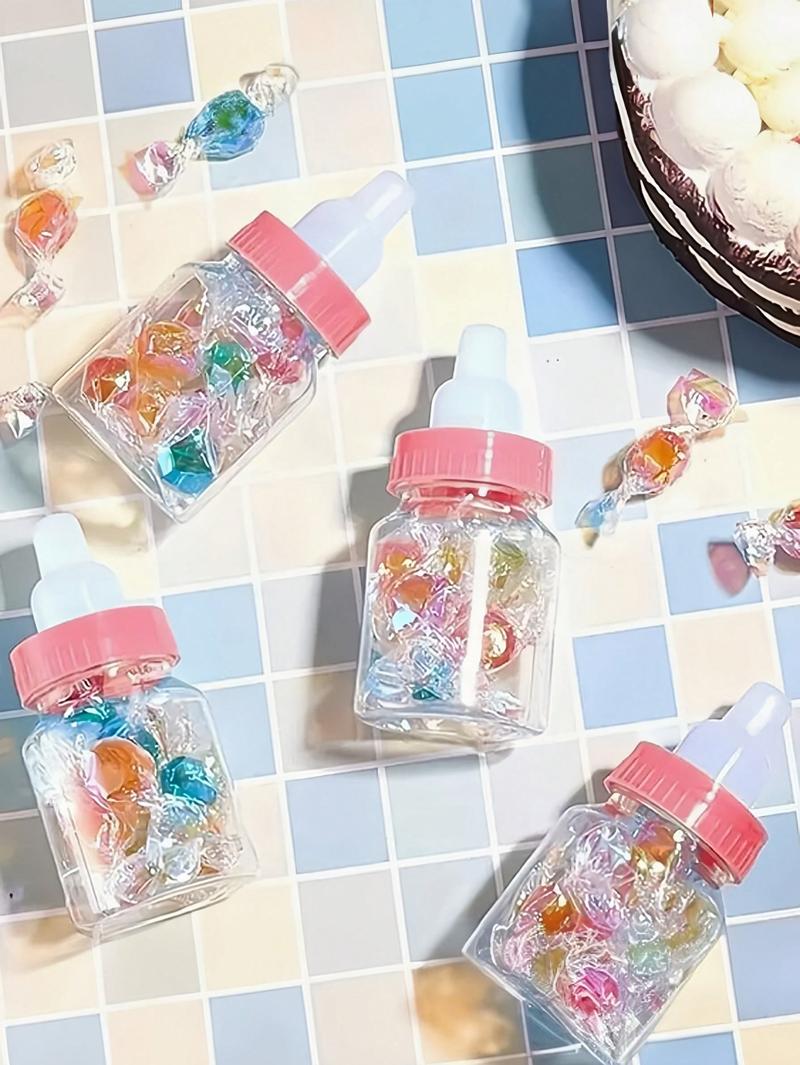Product Introduction of (12pcs/6pcs) Novelty Candy Bottle Box, Plastic Candy Box Bottle, Milk Bottle Style Candy Gift Box, Party Decorations Baby Shower Family Decorations Gifts Wedding Multicolor 9