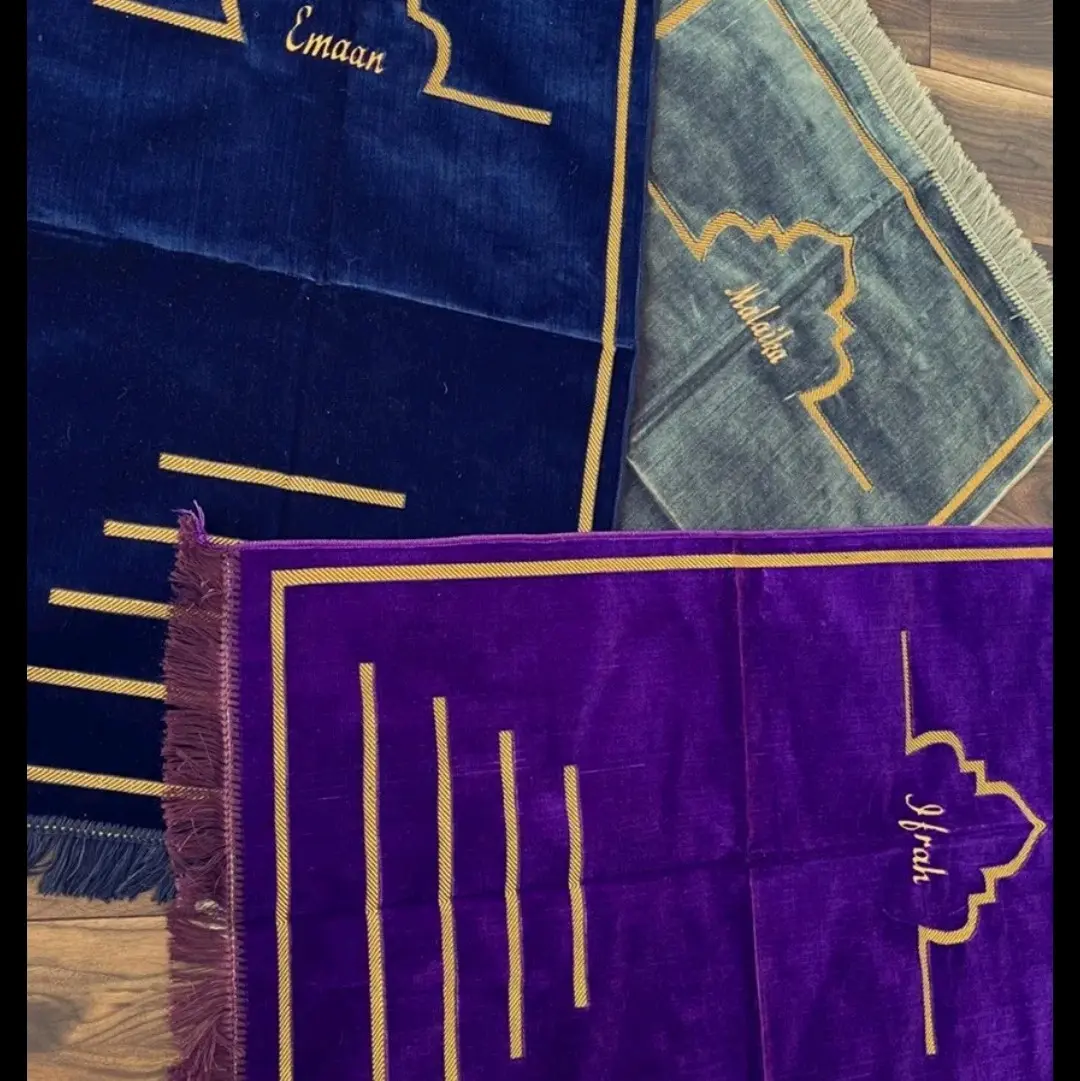 purple large personalised prayer mat ramadan eid gift