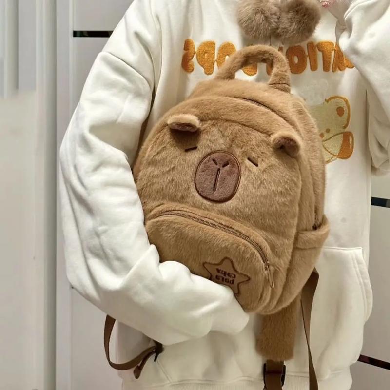 Product Introduction of Kawaii Capybara Plush Crossbody Backpack - Cute Tote 8
