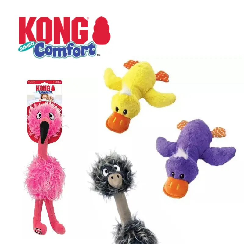 KONG Comfort Jumbo XL Birds & Duck Soft Plush Dog Toy 0