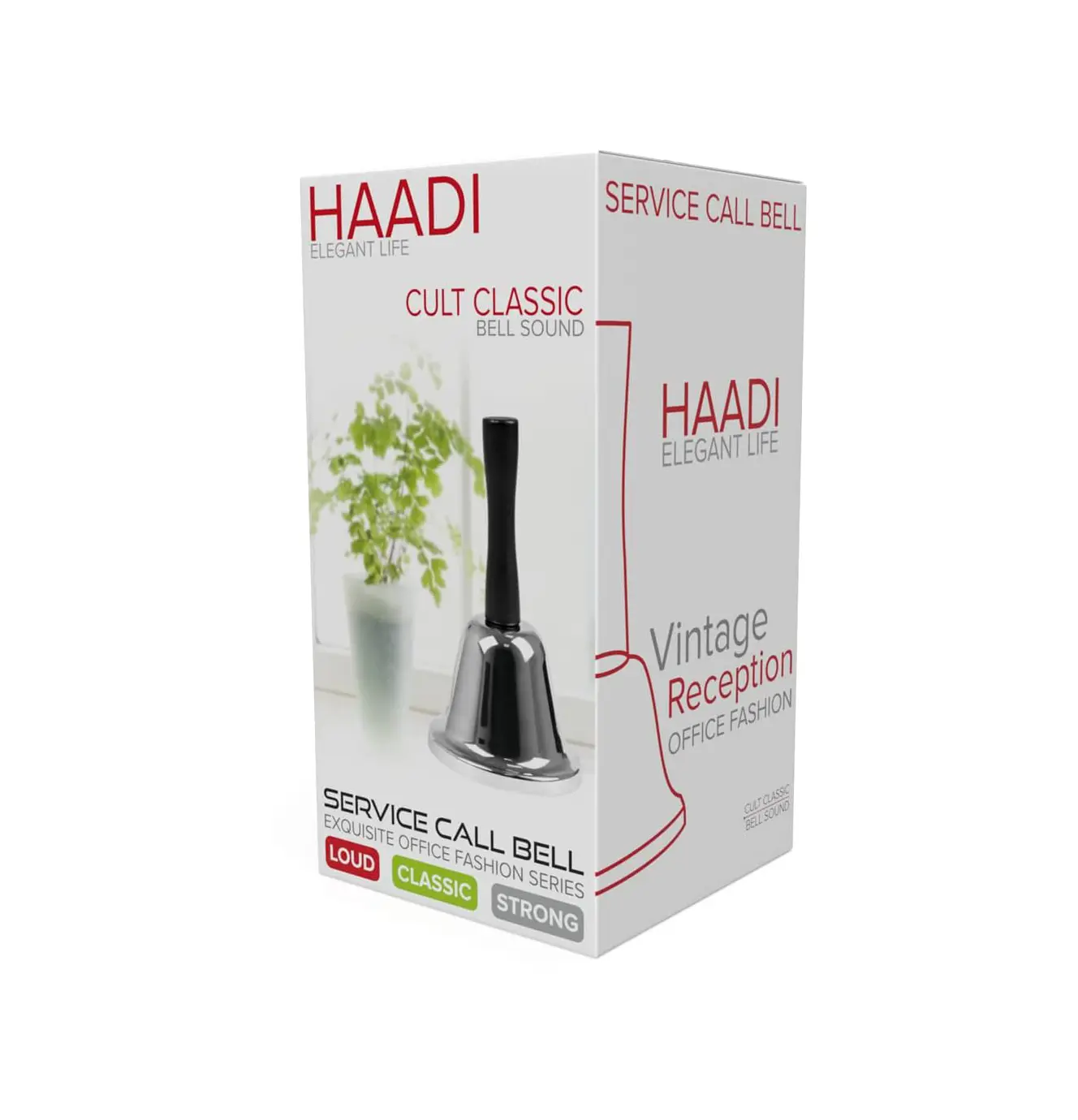 Hand Bell Stainless Steel Small Service Call Bell Loud Ringing Bell with Handle for Classroom, Counter Reception, Jingles