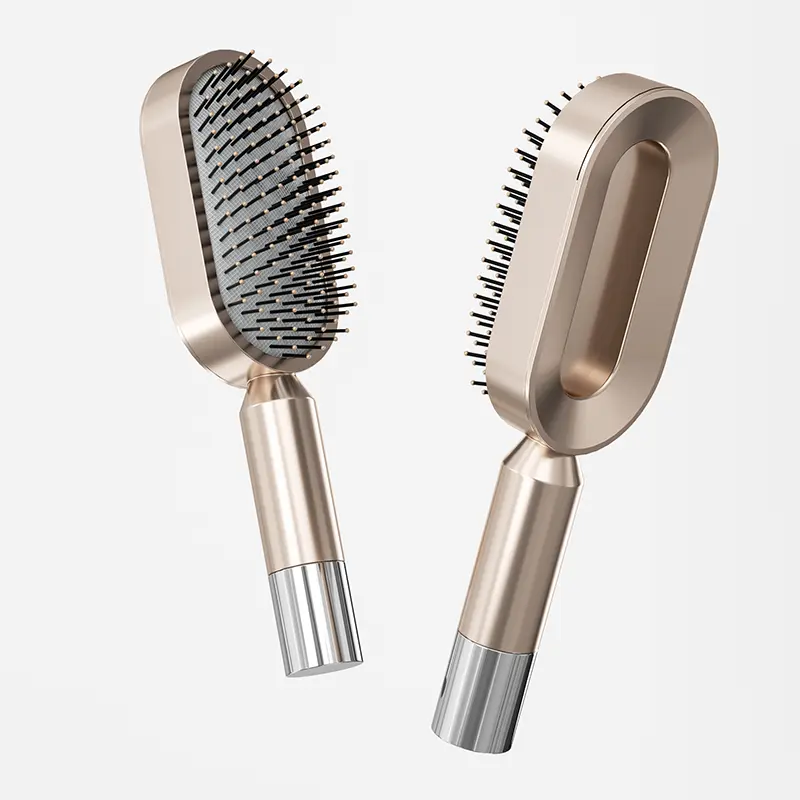 Lanna Electroplating Bag Comb Bag Comb Hairbrush for Effortless Styling and Gentle Detangling, Comfortable Grip – Ideal for Women, Men, and Travel Smooth Handle Haircare