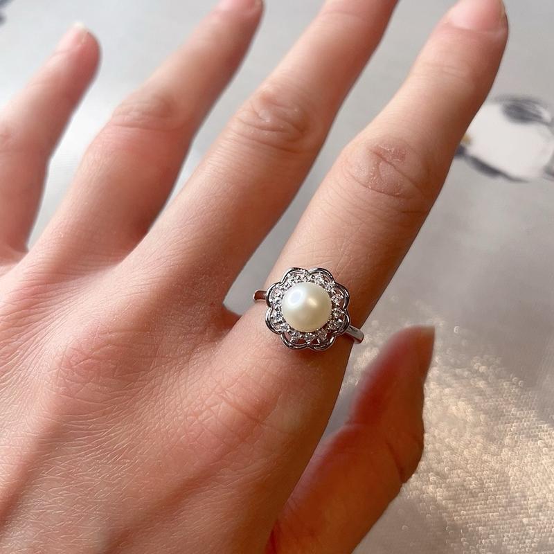 925 Silver Vintage Natural Pearl Spinning/ Anxiety Ring/ Meditation/ Mindfulness/ Birthday/ Aniversary/ Wedding/ Friendship gift 2