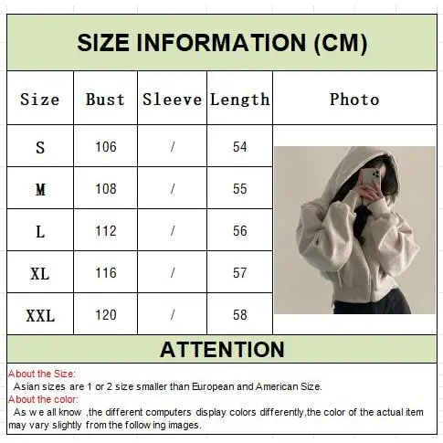 Best Sellers Fall Winter Hoodies Women Casual Streetwear Zipper Sweatshirts Long Sleeve Jackets Harajuku Y2K Cropped Tops Hooded Shirts Spring Women Cropped Jackets 7