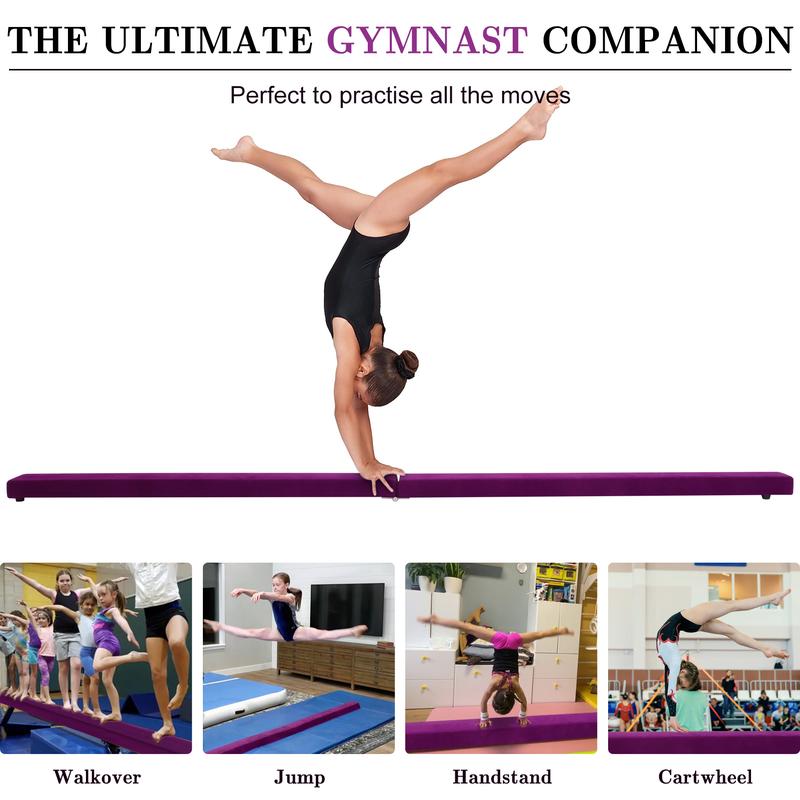 GoDyna 7FT 2.1M Folding Gymnastic Balance Beam with Carrying Handles - Ideal for Kids Training Home Gym Exercise Beginner to Pro, Non-Slip Surface 4