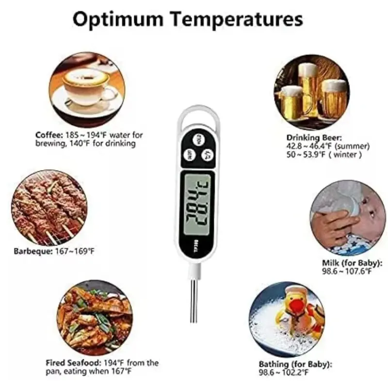 Meat Food Thermometer Digital Temperature Probe Cooking Jam Sugar BBQ Turkey 3
