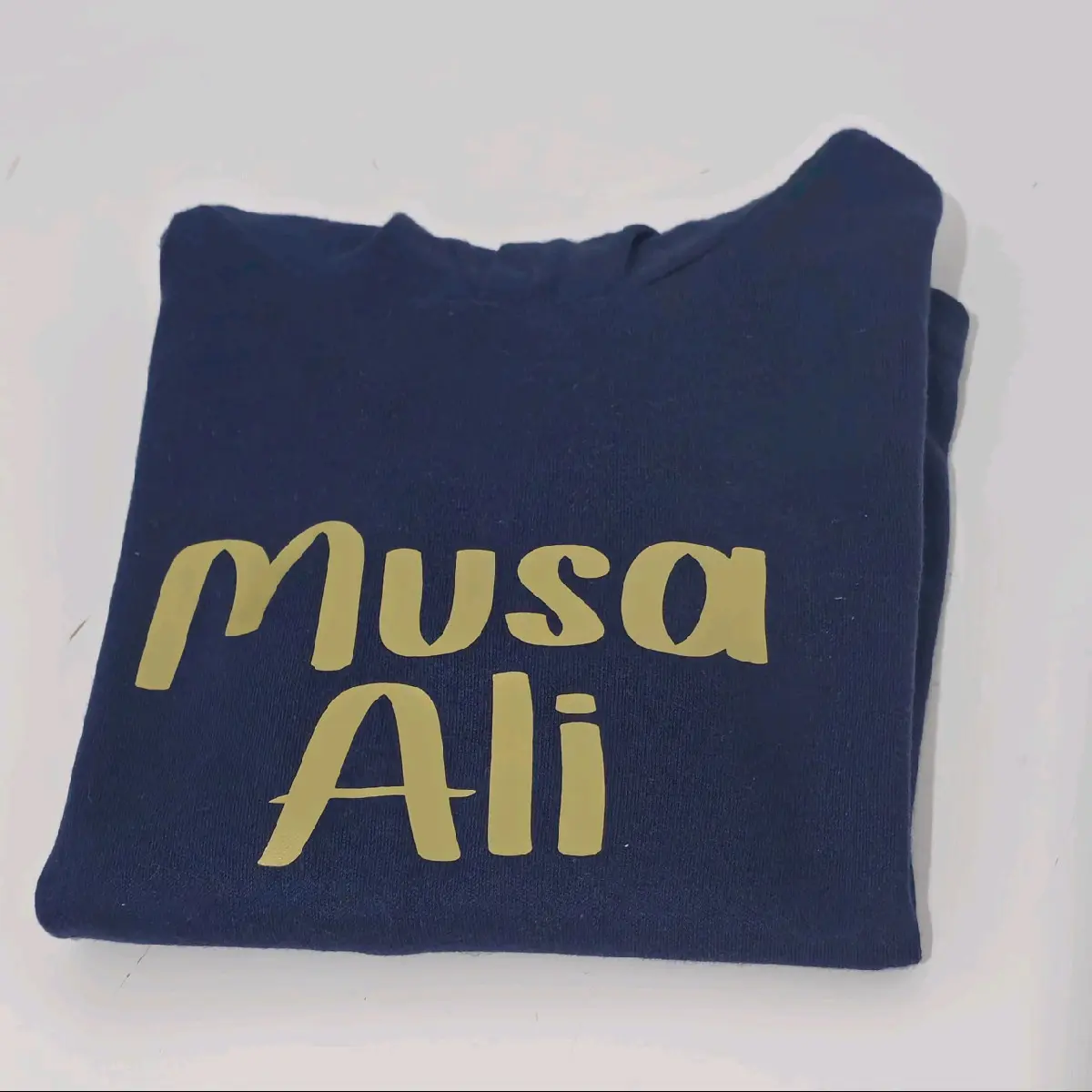 personalised Arabic or English kids Navy Cotton Hoodies