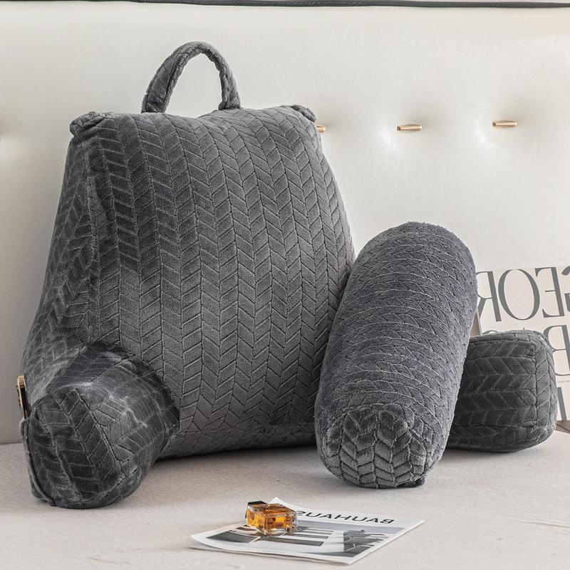 XXL Adult Reading Pillow Back XXL Adult Reading Pillow – Extra Large Back Pillow for Sitting in Bed, Backrest Lounge Cushion with Arms & Pockets, Ultimate Back Support Bed Rest Pillow for Comfort and Relaxationfor Sitting in Bed Backrest Lounge Cushion 2
