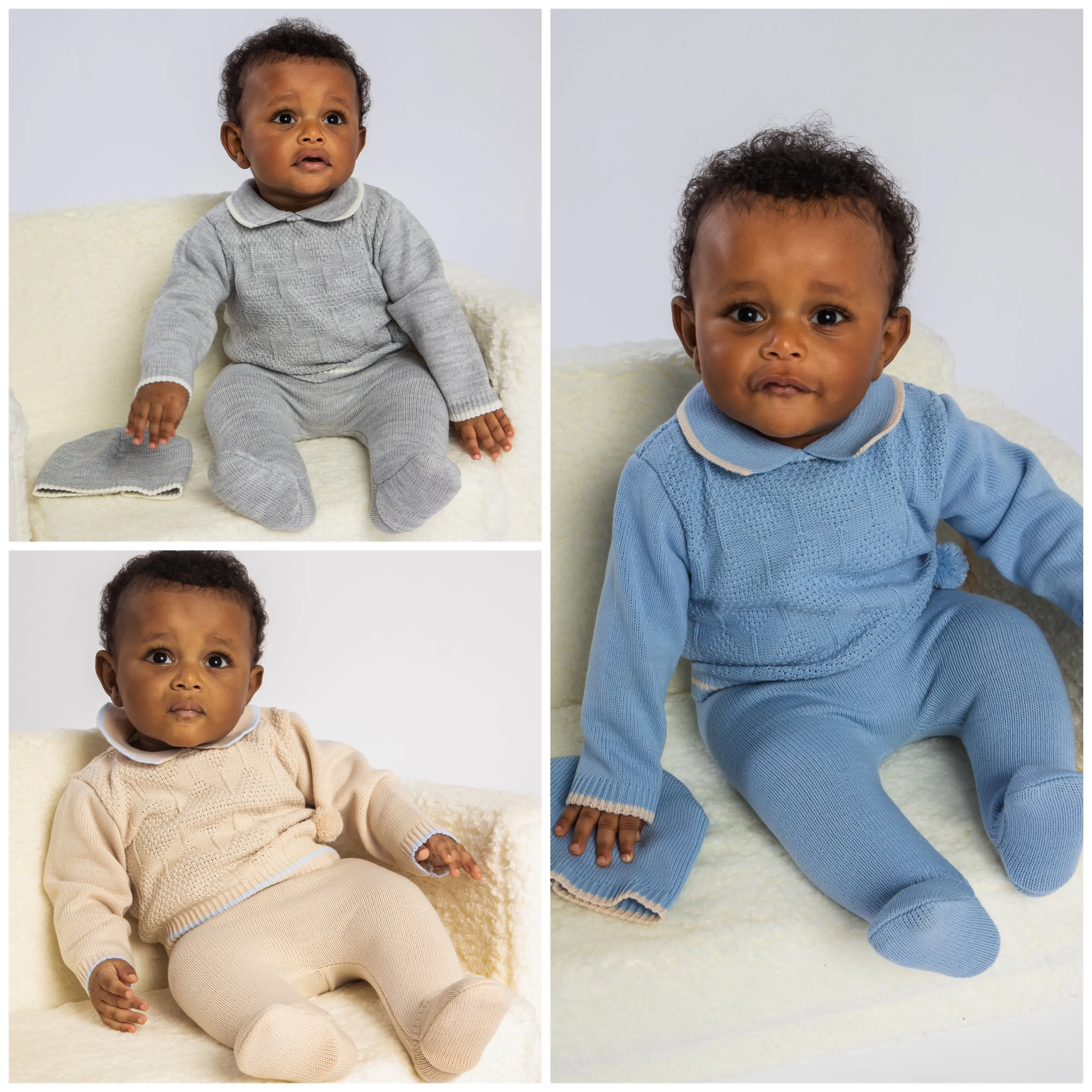 Baby Boy SANTIAGO Collection 3 pieces Knitted set - small Fit