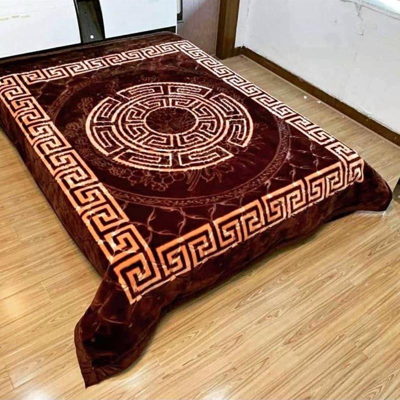 Winter blanket 4KG double ply warm super soft greeky design 3
