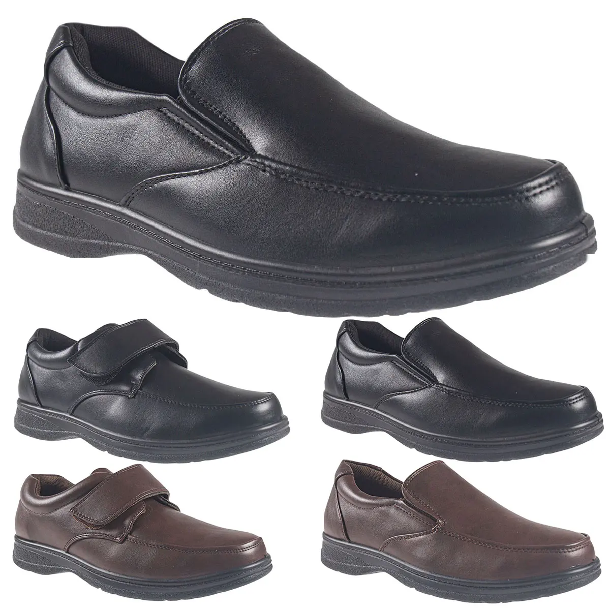 MENS CASUAL SHOES COMFORT SLIP ON VELCRO WALKING BOOTS WORK TRAINERS LIGHT WEIGHT DURABLE CANVAS DECK BOAT COMFY CASUAL SIZE FOOTWEAR WALKING  SHOES