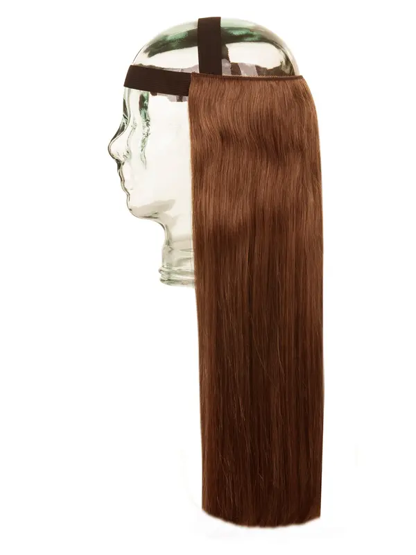 20" Halo HeadBand Chocolate Brown #4 Hair Extensions 0