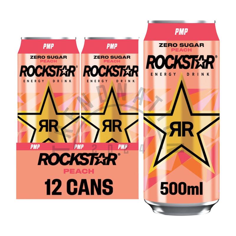 Rockstar Energy Drink Energy & Mental Caffeine Vitamin B Boost 12 x 500ml 8