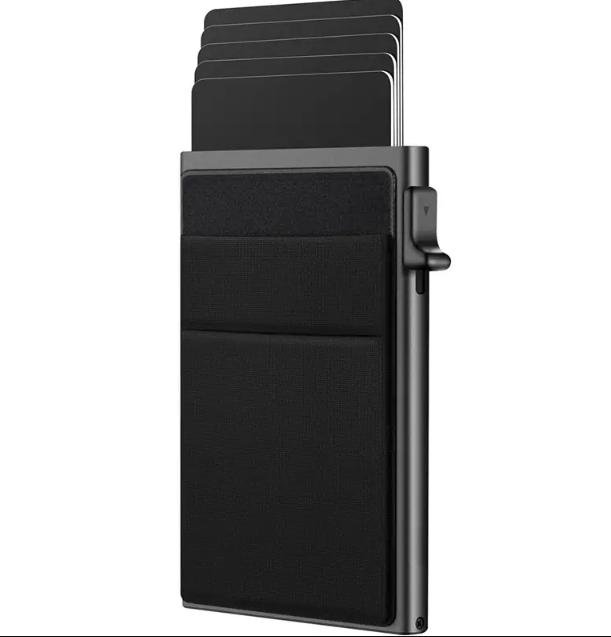 Men RFID Blocking Wallet Auto Pop up Credit Card Holder Aluminium Money Clip 0