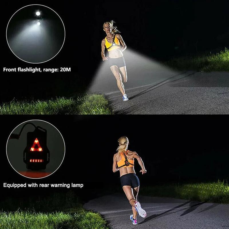 Waterproof Night Running Light, USB Rechargeable LED Chest Light Safety Wearabl 4