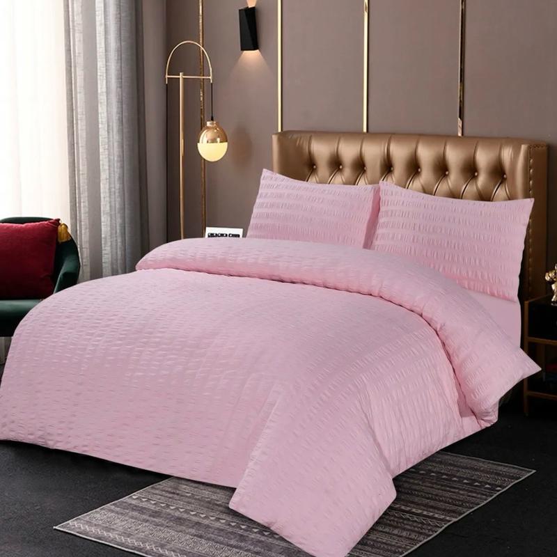 Northern Luxe Seersucker Duvet Cover Set with Pillowcases - Available in 13 Colours 4