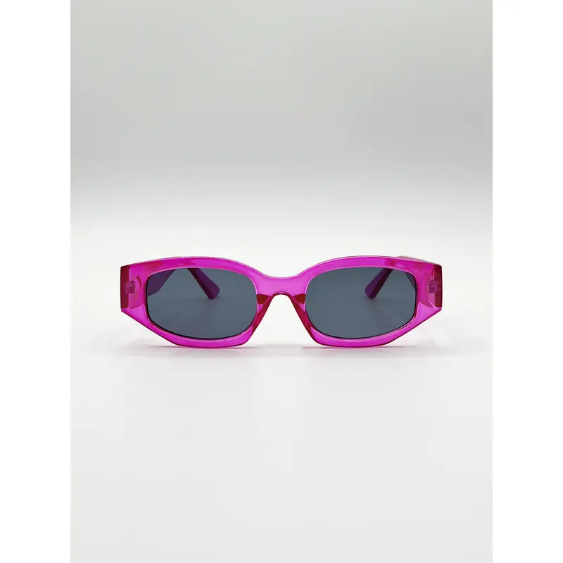 Angular Sunglasses in Translucent Hot Pink 0